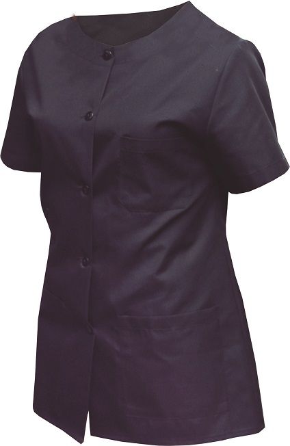 Casaca mujer cuello redondo botones