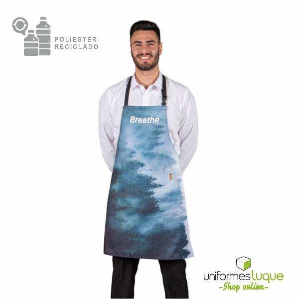 Delantal con peto estampado