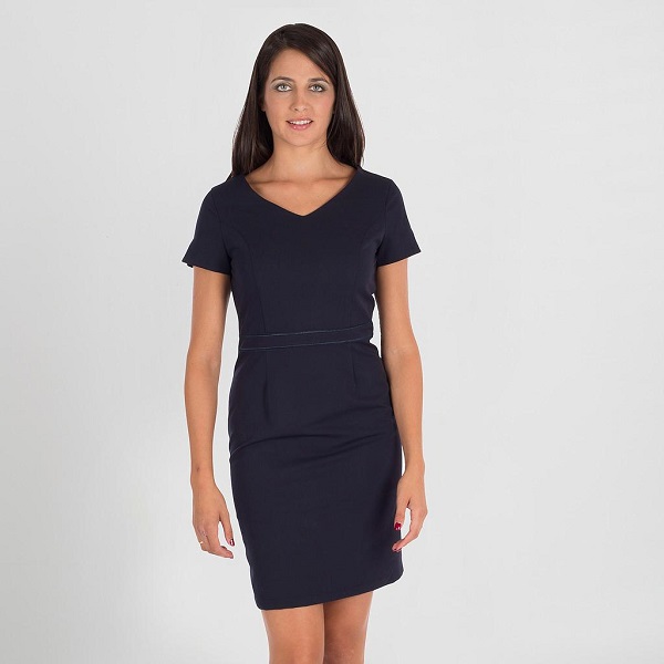 Vestido trivial manga corta