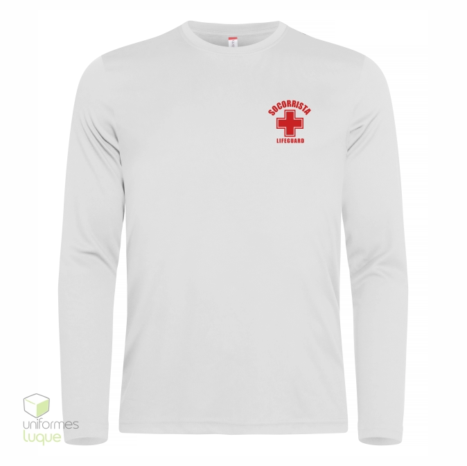 Camiseta Socorrista manga larga técnica UV/50