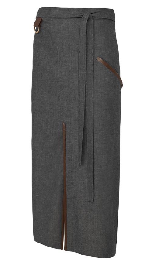 Mandil frances vivo polipiel gris