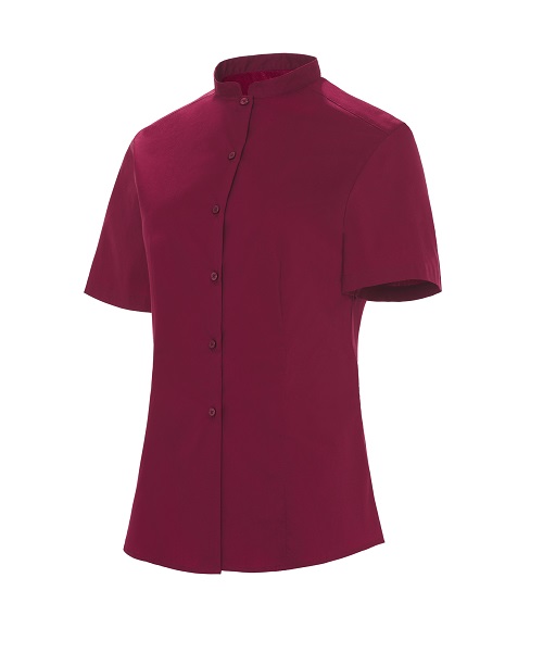 Blusa cuello mao stretch slim fit manga corta
