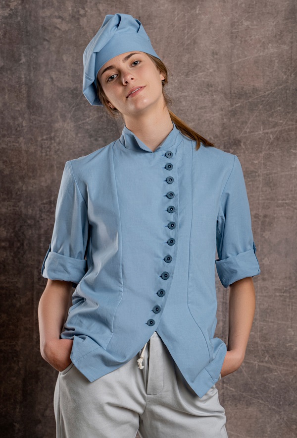 Chaqueta orgánica con recogemangas