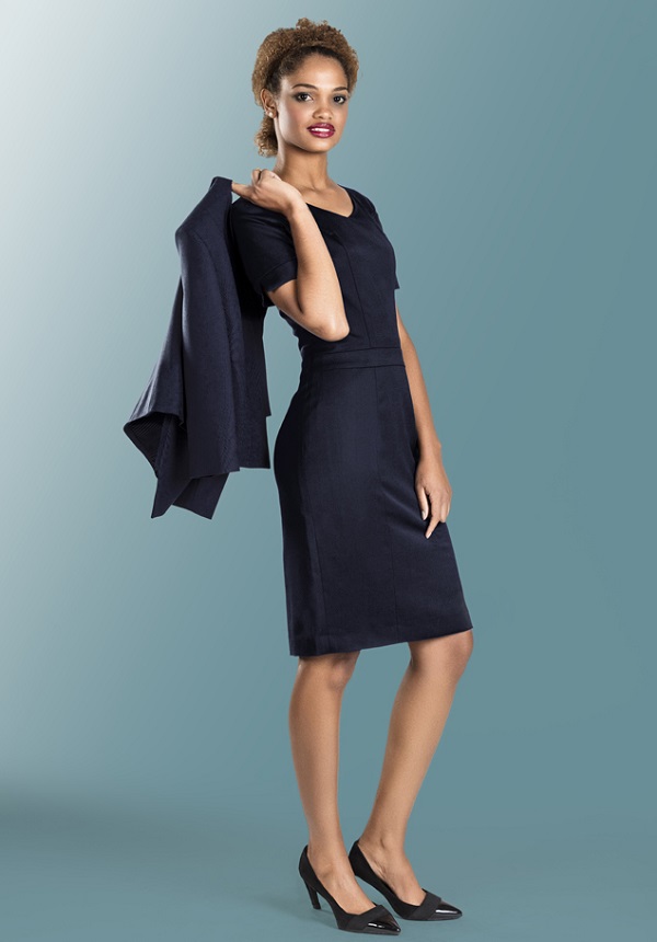 Vestido Travel escote pico manga corta