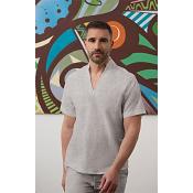 Polera unisex efecto lino Mallorca 3