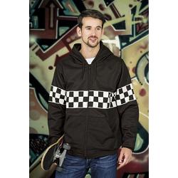 Sudadera capucha con damero