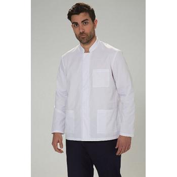 Casaca cuello mao, manga larga. Sarga