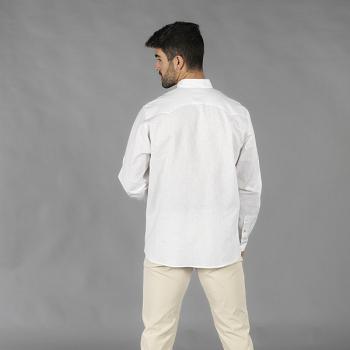 Guayabera Borneo lino/algodón cuello mao 1