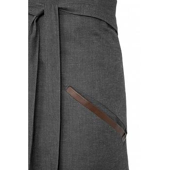 Mandil frances vivo polipiel gris 2