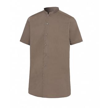 Camisa cuello mao stretch slim fit manga corta 1