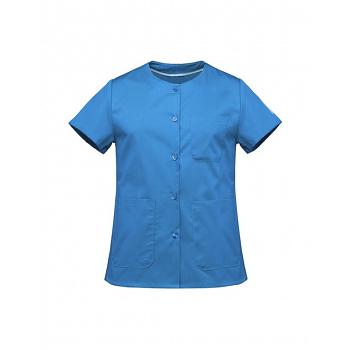Casaca mujer cuello redondo botones 1