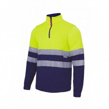 Sudadera alta visibilidad media cremallera 1